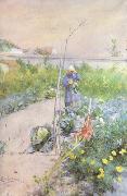 Carl Larsson In the Kitchen Garden (nn2 painting